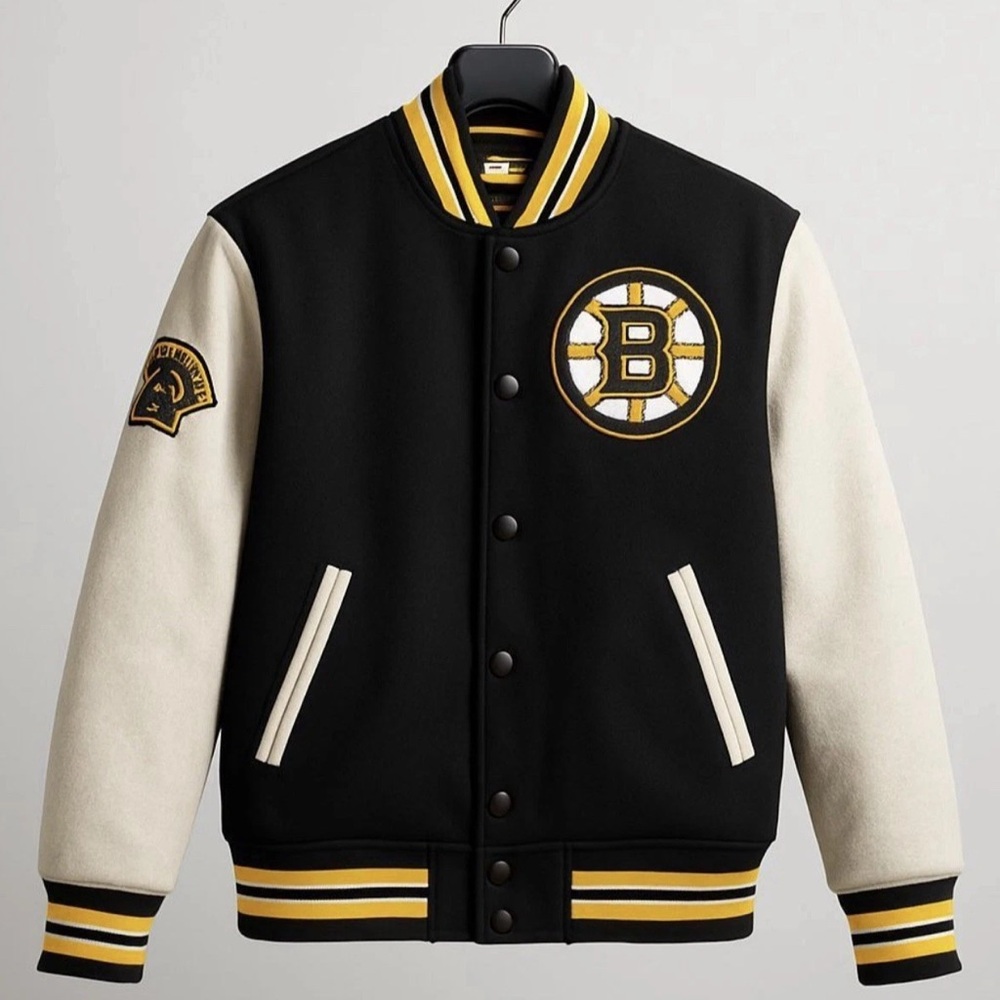 Mitchell & Ness YOUTH 10/12 Bruins Varsity Jacket NEW
